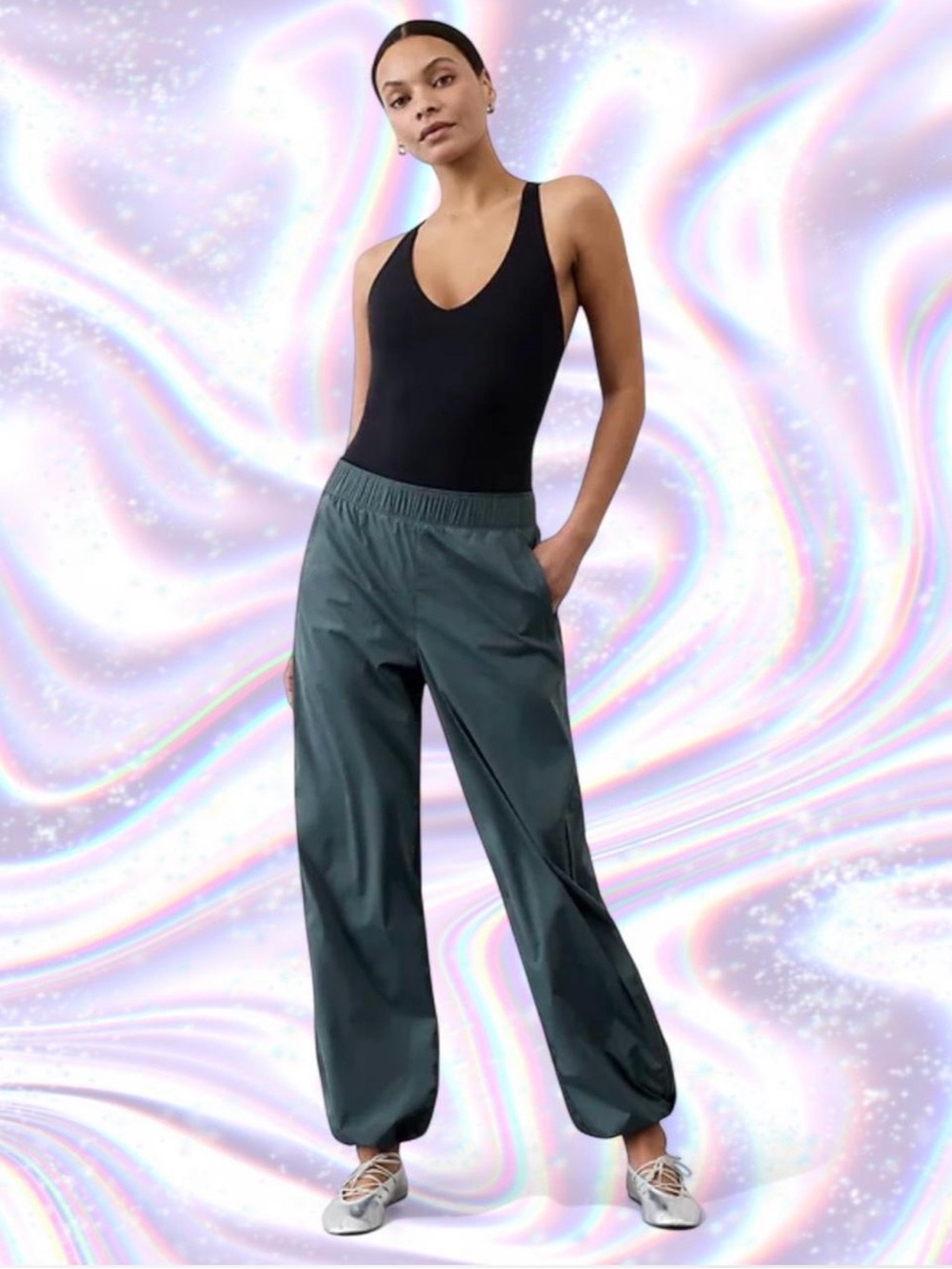 Athleta Rise Pants in Deep Teal